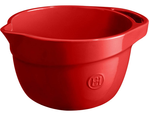 Emile Henry, Tazón Grande Para Mezclar Color Burdeos, 11,5 X