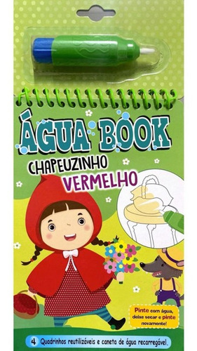 Livro Para Colorir Infantil Água Book Chapeuzinho Vermelho