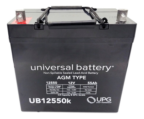 Bateria 12v 55amperes C/norma Ul Ub12550