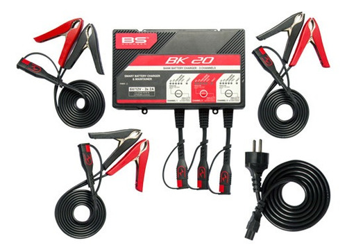Imagen 2 de 9 de Cargador De Batería Inteligente Para Moto Bs Bk-20 6v/12v