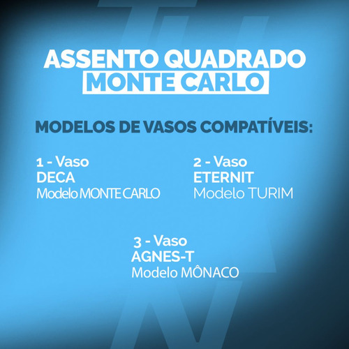 Assento Sanitario Monte Carlo Deca Turim Eternit Branco Pp
