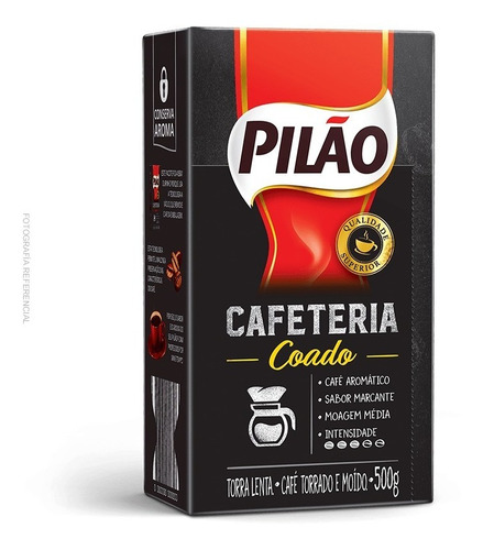 Cafe Pilao Molido Cafeteria, Pack 3 X 500 Gramos