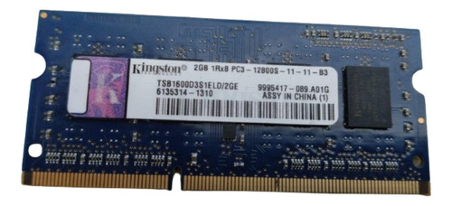 Memoria Ram Kingston 2gb Tsb1600d3s1eld/2ge Pc3-12800s