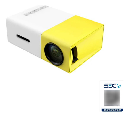 Mini Proyector Video Película Usb Hdmi Amarillo Resolución 3