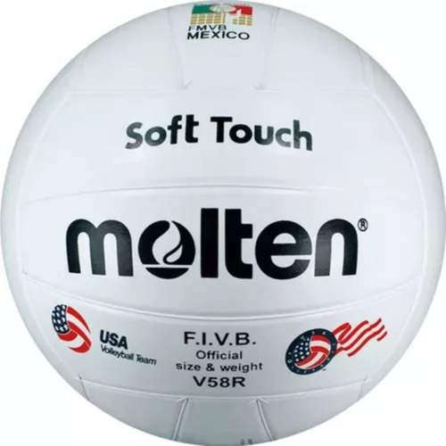 Paquete De 20 Balones Voleibol Molten V58r Hule Natural Blanco