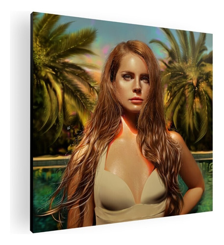 Cuadro Decorativo Diseño Poster Lana Del Rey 30x30 Cm Mdf