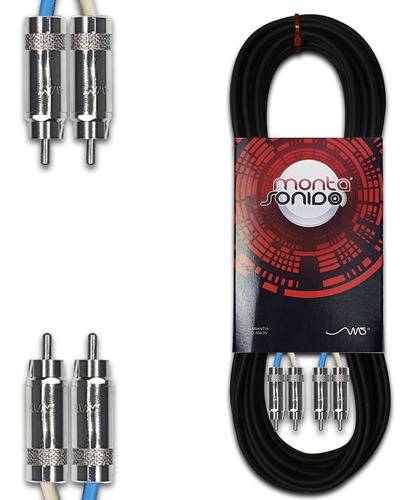 Cable 2 Rca A 2 Rca Estereo Neutrik 5 Mts Grueso P/ Consola