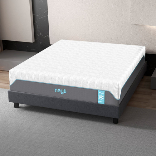 Colchón En Caja Memory Foam Y Resortes Nayt Polar King Size