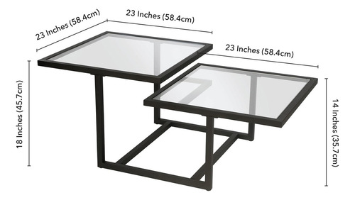 Henn&Hart CT0276 Mesa Auxiliar Bronce Oscurecido