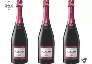 Pack 3 Unidades Champagne Ricadonna Ruby 750ml Original