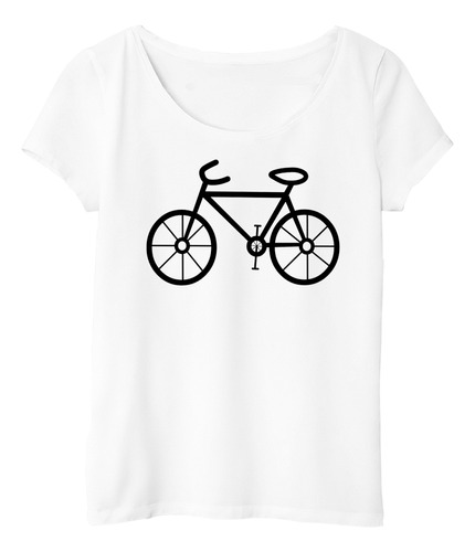 Remera Mujer Bicicleta Lapices Colores A Un Costado