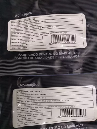 Cabo de Acelerador A Honda CBX 200 Strada, preço baixo é aqui. Fm