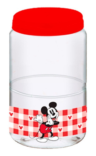 Pote Porta Organizador De Mantimento Plástico Mickey 1600 Ml Cor Transparente