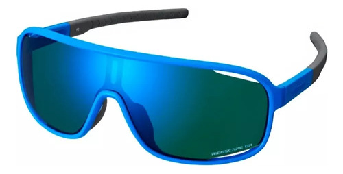 Oculos Shimano Technium Azul Ridescape Off-road Ciclismo Cor Da Armação Preto