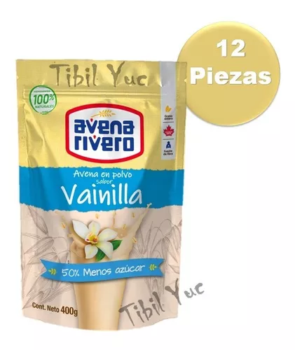 Avena En Polvo Vainilla 400 Gr Licuados Postres 12 Piezas