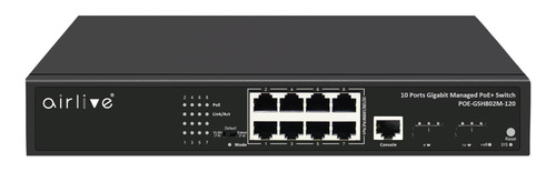 Switch Admin L2 8 Puertos +2sfp, Poe-gsh802m-120 120 Watios