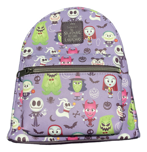 Mochila The Nightmare Before Christmas Exclusiva Hottopic Lila Liso