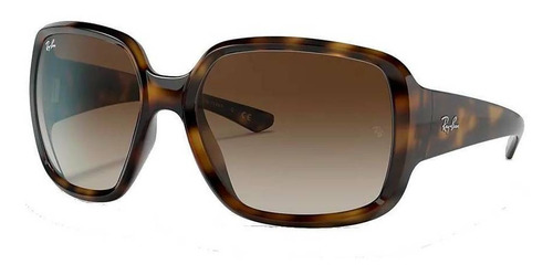 Óculos de sol Ray-Ban Lifestyle Powderhorn Standard armação de náilon cor polished tortoise, lente brown degradada, haste polished tortoise de náilon - RB4347