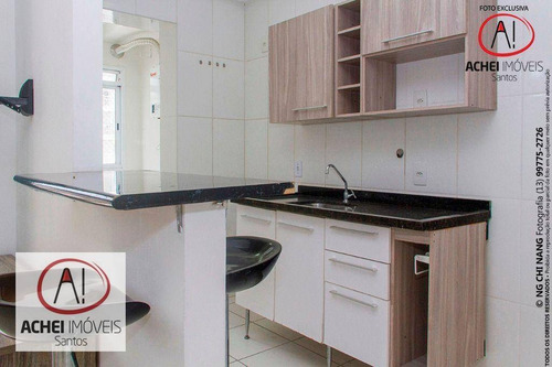 Imagem 15 de 30 de Apartamento Com 2 Dormitórios, Sala Com Sacada, Lazer Completo, 1 Vaga À Venda, 64 M² Por R$ 455.000 - Marapé - Santos/sp - Ap10953