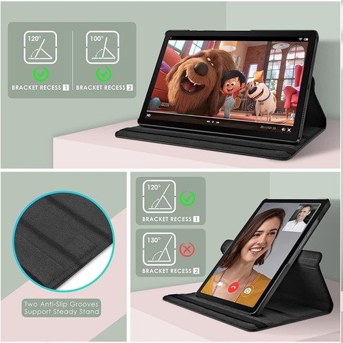 Flip Giratoria 360° D Cuero Para Samsung Tab A8 10.5 Sm-x200