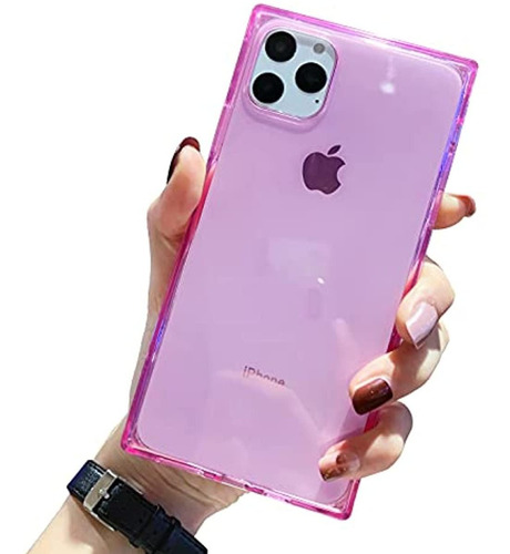 Funda Cuadrada Transparente Para Tzomsze iPhone 11 Pro Max, 