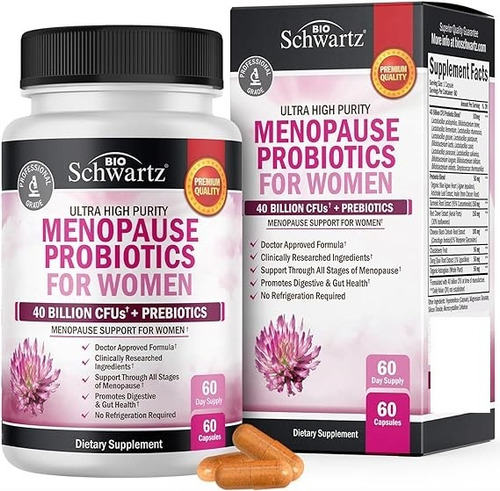 Bioschwartz Probióticos Apoyo Menopausia Para Mujeres 60unid