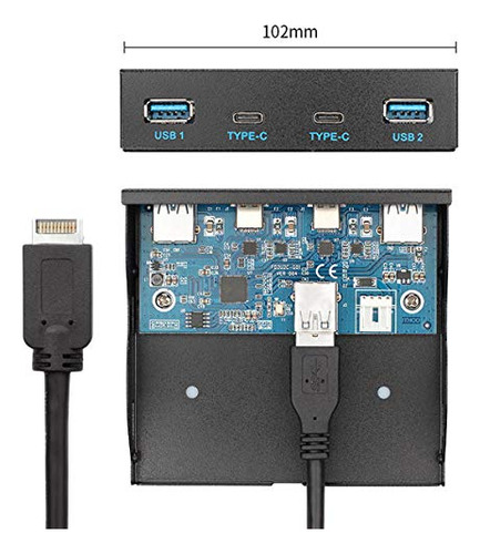 Jser Usb 3.1 Front Panel Header 19pin A Usb-c Y Usb 3.0 Hub