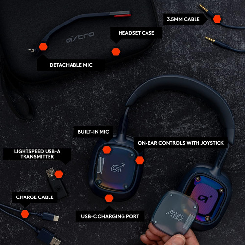 Auriculares Inalámbricos Astro Gaming, Dolby Atmons, Negro