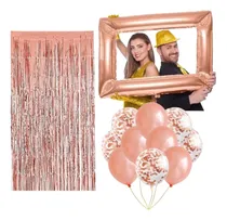 Comprar Combo Globo Cuadro Selfie + Cortina + Globo Latex Y Confeti