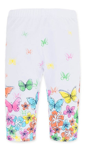 Pantalón Para Niña Con Estampado De Flores Y Mariposas.