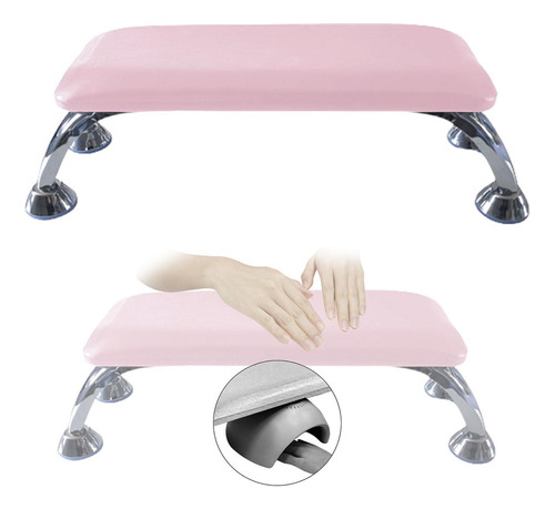 Soporte Manos Profesional Para Manicura, Color Rosa Y