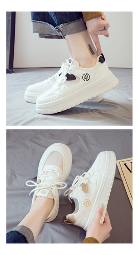 Zapatillas De Tenis Transpirables Para Mujer Zapatos Blancos