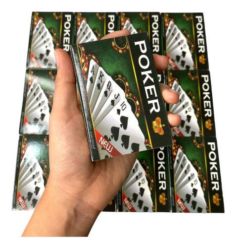12 Baraja Americana Poker Cartas Plastificado, Mayoreo 05142