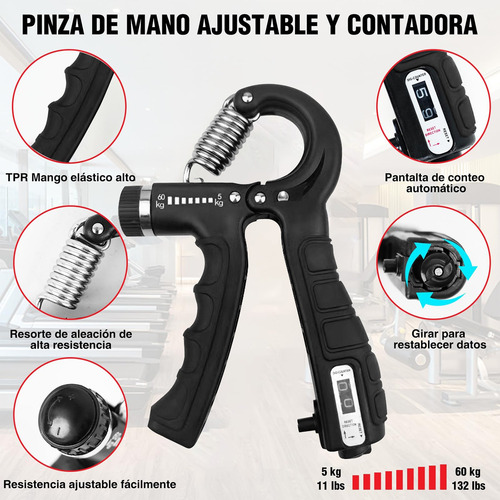 Ejercitador De Mano De Kit Elastica Fortalecedor 6 En 1