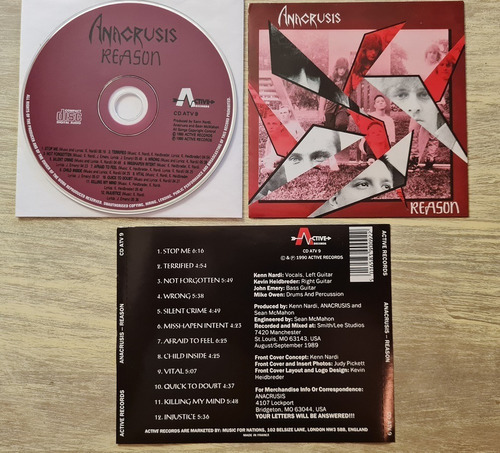 Anacrusis - Reason ( Thrash Metal, Con Bonus Tracks) 