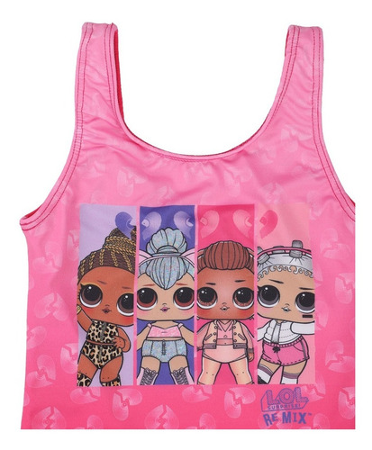 Vestido De Baño Enterizo Lol Para Niña Rosa