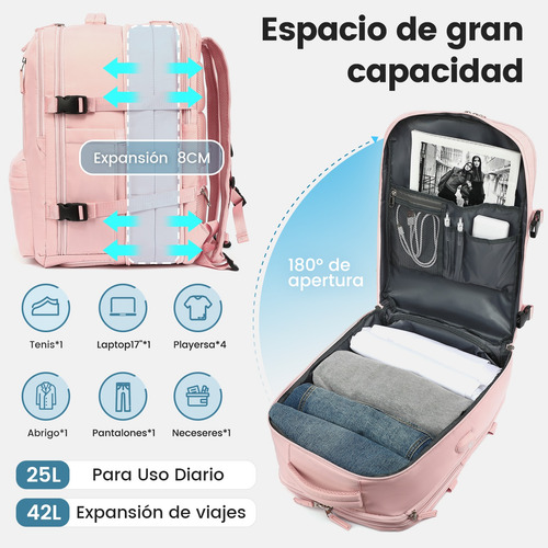 Mochila De Viaje Expandible 10 Kg Avion Mochila Escolar