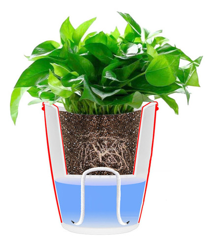 6 Macetas De Riego Automático Para Plantas De Flores,
