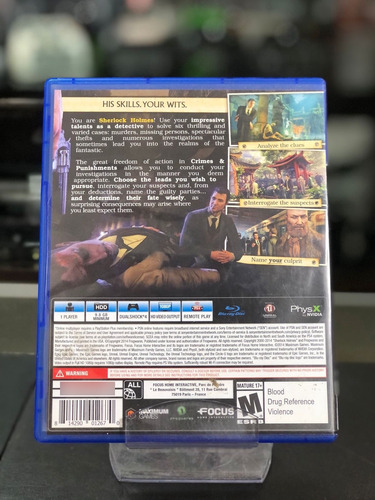 Sherlock Holmes Crimes & Punishments Ps4 Midia Física (Usado)
