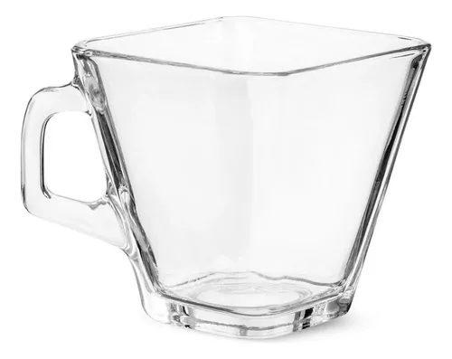 Taza cuadrada,Vaso de vidrio cuadrado 400ml Vasos de vidrio para