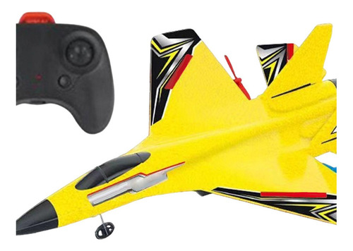 Aeronave A Jato De Controle De Rádio Fx622 2 Amarelo