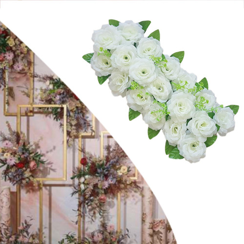 Ramo De Corredor De Mesa Con Panel De Flores De Rosas De