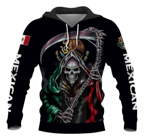 Ri Sudadera Con Capucha De Sublimación Con Estampado De Calaver