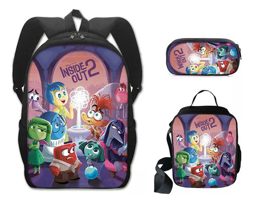 Yx Set Mochilas Escolares Girls Inside Out 2, 3 Unidades Con