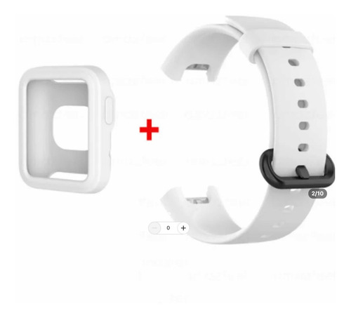 Imagen 4 de 9 de Correas Para Xiaomi Mi Watch Lite 1 De Silicone Con Bumper