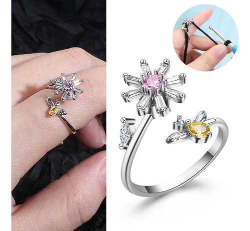 Anillo De Ganchillo Yarguides Crown Con Lazo Para Tejer