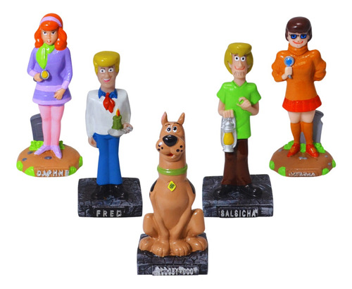 Bonecos Turma Do Scooby-doo Em Resina 4 Unidades 