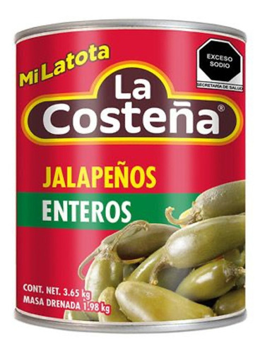 Chiles La Costeña Jalapeños Enteros 3.65kg