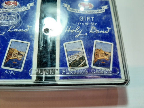 Imagen 2 de 5 de Poker Cartas Lion Estuche X2 Holy Land Unicas Ro 1332