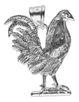 Comprar Dije Gallo De Plata Dije De Plata 925 Incluye Cadena Plata 